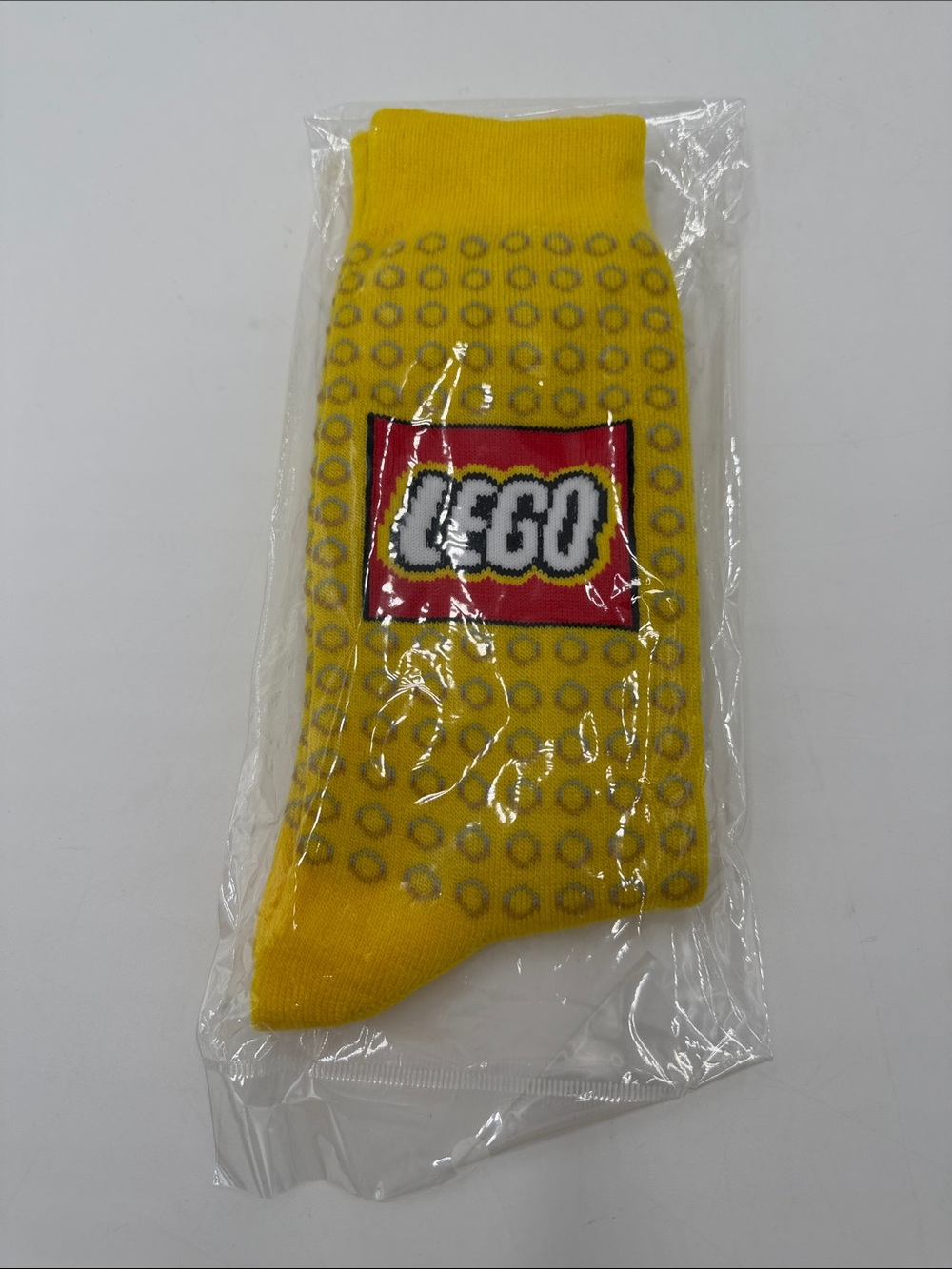 Lego Yellow Crew Socks with Red Logo